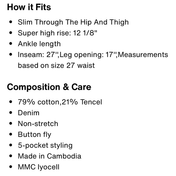 Levi’s Premium Rib Cage in Size 28 - Picture 9 of 9